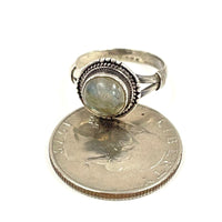 Sterling Silver Round Labradorite Ring Size 6.75, 3.14g