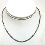 15" Sterling Silver 2.4mm Box Chain Necklace, 10.15g