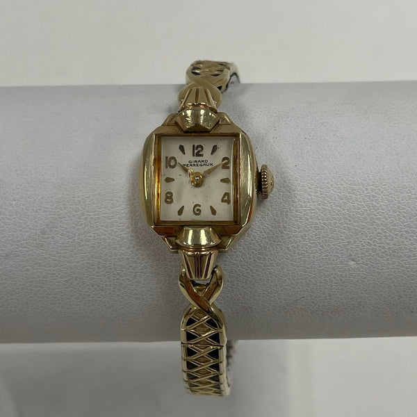 Girard Perregaux 10K Gold Filled Ladies Watch Runs W/ Stretch Band "Working"