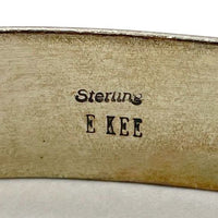 Sterling Silver E. Kee Signed Turquoise Southwestern Cuff Bracelet, 31.74g
