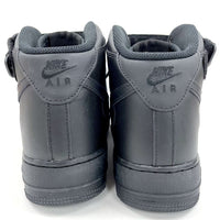 Nike Black Air Force 1 Mid '07 Sneakers w/ Laces, Hook and Loop Closure Men's 10