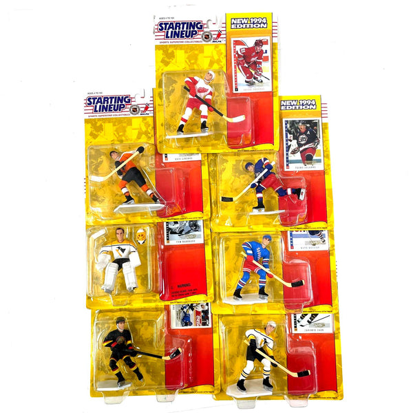 Vntg NHL Starting Lineup Action Figures (Tom Barraso, Pavel Bure, Jaromir Joar)