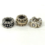 Pandora Sterling Silver Various Spacer Slide Charms, 5.31g