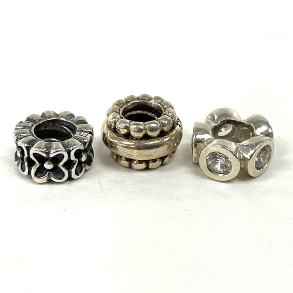 Pandora Sterling Silver Various Spacer Slide Charms, 5.31g