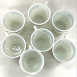 7pc Pyrex Ovenware Old Town Blue Pattern Glass Mug & Creamer Lot