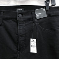 NWT Wmns EXPRESS Black Denim Skyscraper Mid Rise Jeans Sz 14S MSRP$80