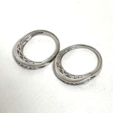 Set of 2 Sterling Silver Guard Rings/Ring Enhancers with CZ Accent Size 6, 3.62g