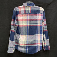 NWT Wmns ABERCROMBIE & FITCH 100% Cotton Pink & Blue Plaid Shirt Sz XS MSRP$58