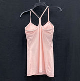 Wmns LULULEMON Soft Light Pink Power Y Built In Bra Racerback Tank Top Sz 6