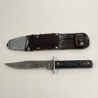 Vintage West-Cut Hunting/Fishing Fixed-Blade Knife w Sheath