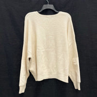 NWT Wmns EXPRESS Cream Drop Shoulder Ribbed Knit Sweater Sz XL MSRPP$88