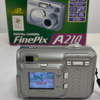 Fujifilm FinePix A210 Digital Camera 3.2MP 3x f=5.5-16.5mm Lens in Box - TESTED