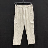 Wmns SANCTUARY x ANTHROPOLOGIE Linen Blend Gray & White Striped Pants Sz XS