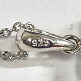 Sterling Silver 18" Clear Quartz Heart w Mossy Inclusions Necklace, 3.00g