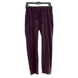 Wmns LULULEMON Burgundy On The Fly Active Casual Drawstring Athletic Pants Sz 6