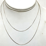 30" Opera Length Sterling Silver 0.9mm Snake Chain Necklace, 4.11g