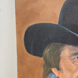 Oil on Canvas Portrait of Johnny Cash by Addington