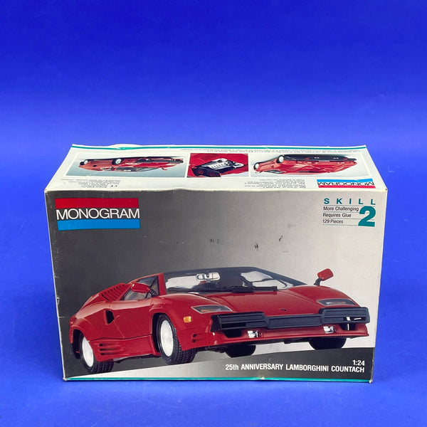 Vintage 1991 Monogram 1:24 Scale 25th Anniv Lamborghini Countach by Monogram NIB