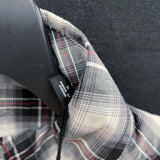 NWT Wmns HARLEY DAVIDSON Black White Plaid HDMC Sleeveless Button Up Shirt Sz S