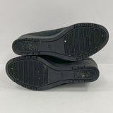 Ugg Indra Black Leather Wedge Ankle Boots Women's Sz 8