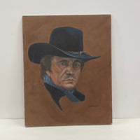 Oil on Canvas Portrait of Johnny Cash by Addington