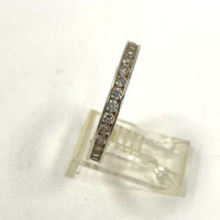 Gold Over Sterling Sz 9 2.8mm Wide CZ Eternity-Style Stacker Ring, 2.53g