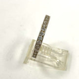 Gold Over Sterling Sz 9 2.8mm Wide CZ Eternity-Style Stacker Ring, 2.53g