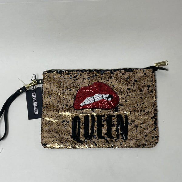 Steve Madden 'Queen' Gold Sequin Clutch