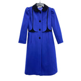 Girls Vintage ROTHSCHILD Wool Blue Long Peter Pan Collar A-Line Pea Coat Kids 10