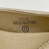 J. Adams Jolie Gold Glitter Closed-Toe High Heeled Pumps Women's Sz 7.5