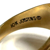 10K Yellow Gold Jostens Green Spinel & Glass Accent Class Ring Size 6.25, 8.08g