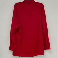 NWT Lane Bryant Red & Gold Dot Tie Neck Blouse Women’s Sz 22/24