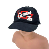 80s 90s Vintage NISSIN CAP '69 Camaro Z28 Car Black & Red Baseball Cap Hat OS