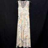 NWT Calvin Klein White Multi Floral Chiffon Sleeveless Dress Women’s Sz 6