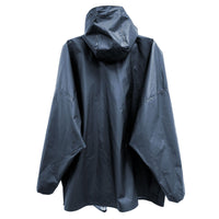 Mens CARHARTT Black Hooded Waterproof Snap Up Rain Coat Jacket 62"