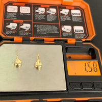 New in Box Argentino Vivo Gold Plated Sterling Silver Droplet Earrings 1.58g