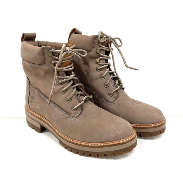 Women's Timberland Taupe Courmayeur Valley 6" Boots Size 8.5; MSRP: $160