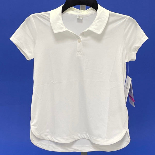 Girls NWT Athleta Girl White School Day Polo Sz 8/10