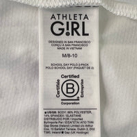 Girls NWT Athleta Girl White School Day Polo Sz 8/10