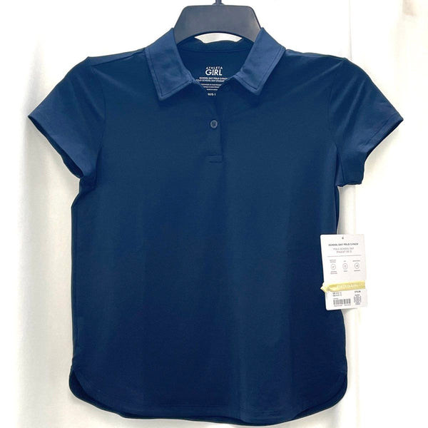 Girls NWT Athleta Girl Navy Blue School Day Polo Sz 7